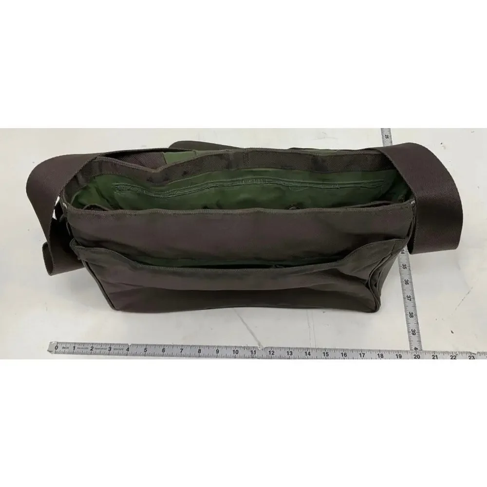 KNOMO UNISEX BROWN LEATHER MESSENGER BAG